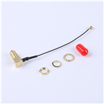 轉接線 11牙SMA彎母頭轉一代IPEX RG081黑色線——KH-SMAKW-IPEX-RG0.81-B80