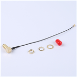 轉接線 11牙SMA彎母頭轉一代IPEX RG081黑色線——KH-SMAKW-IPEX-RG0.81-B120