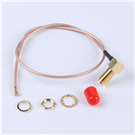 轉(zhuǎn)接線 11牙SMA彎母頭轉(zhuǎn)一代IPEX RG178線——KH-SMAKW-IPEX-RG1.78-300