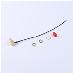 轉(zhuǎn)接線 11牙SMA彎母頭轉(zhuǎn)四代IPEX RG113黑色線——KH-SMAKW-IPEX4-RG1.13-B140
