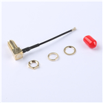 轉(zhuǎn)接線 11牙SMA彎母頭轉(zhuǎn)四代IPEX RG137黑色線——KH-SMAKW-IPEX4-RG1.37-B50