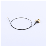 轉(zhuǎn)接線 雙孔法蘭SMA母頭轉(zhuǎn)四代IPEX RG0.81黑線——KH-FL2SMAK-IPEX4-RG0.81-B300