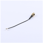 SMA公頭公針轉(zhuǎn)一代IPEX,RG1.37黑色線,線長(zhǎng)90mm——KH-SMAJ-IPEX-RG1.37-B90