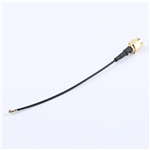 SMA公頭公針轉(zhuǎn)一代IPEX,RG1.37黑色線,線長(zhǎng)100mm——KH-SMAJ-IPEX-RG1.37-B100