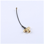 轉(zhuǎn)接線 雙孔法蘭SMA母頭轉(zhuǎn)一代IPEX RG1.13黑線——KH-FL2SMAK-IPEX-RG1.13-B70