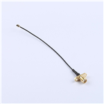 轉(zhuǎn)接線 雙孔法蘭SMA母頭轉(zhuǎn)一代IPEX RG1.13黑線——KH-FL2SMAK-IPEX-RG1.13-B120