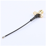 轉(zhuǎn)接線 雙孔法蘭SMA母頭轉(zhuǎn)四代IPEX RG1.13黑線——KH-FL2SMAK-IPEX4-RG1.13-B60