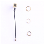 IPEX轉(zhuǎn)SMA鍍金彎頭，外螺內(nèi)孔，RG1.13黑色線材，L=60mm(4件套)——KH-IPEX-SMA-W-60