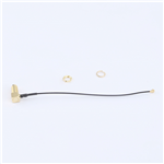 IPEX轉(zhuǎn)SMA鍍金彎頭，外螺內(nèi)孔，RG1.13黑色線材，L=120mm 三件套——KH-IPEX-SMA-W-120