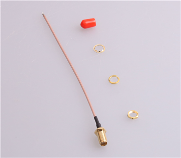 SMA鍍金外螺內孔，RG1.78線，L=150mm——KH-122-178SMA-150